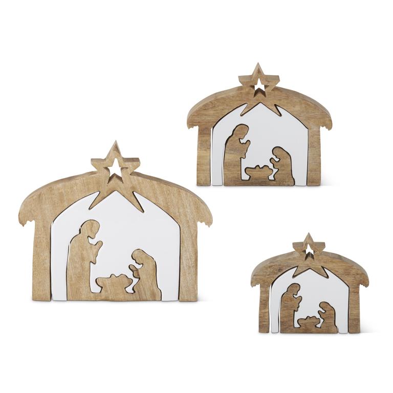 Wood Cutout Nativity