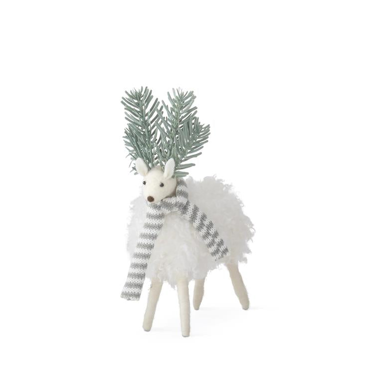 10" Deer with Evergreen Antlers