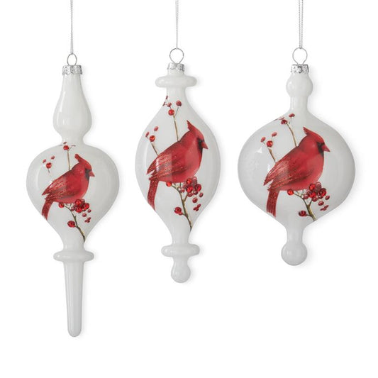 Cardinal Finial Ornament