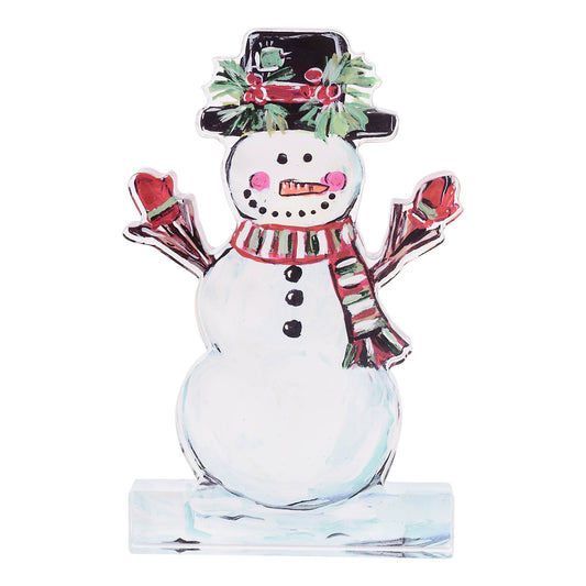 Holly Jolly Acrylic Snowman