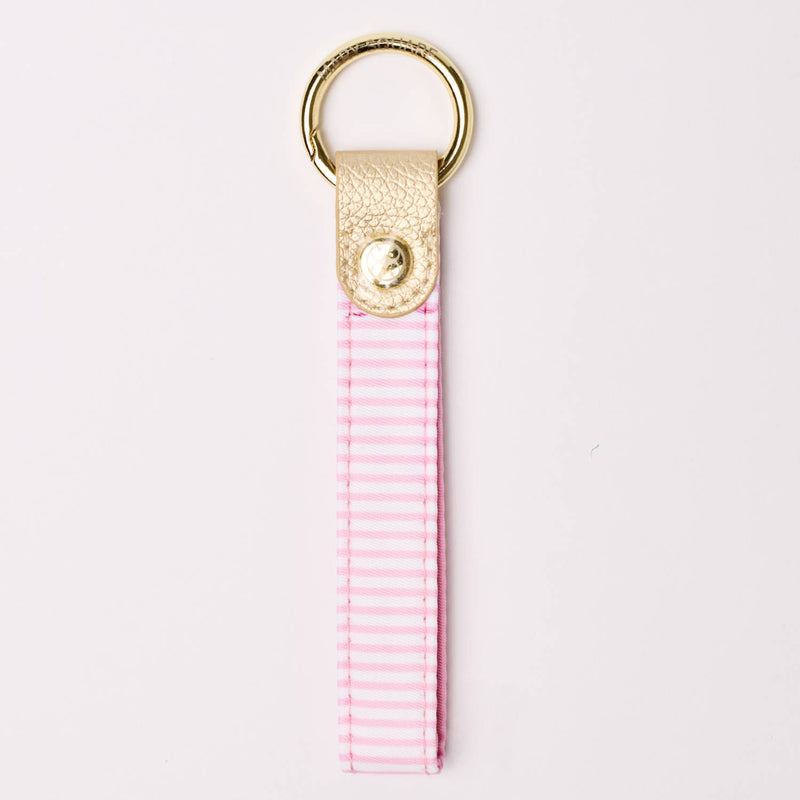 Skinny Pink Stripe Key Fob