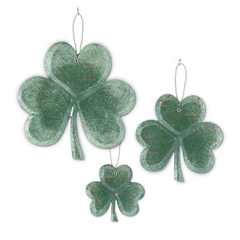 Set of 3 Wood Clovers