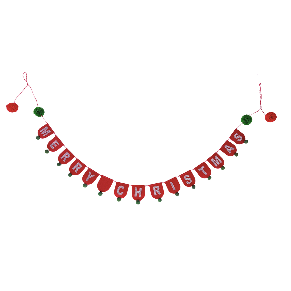 Merry Christmas Pom Pom Banner