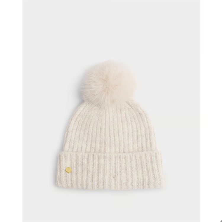 Creme Sequin Knit Hat