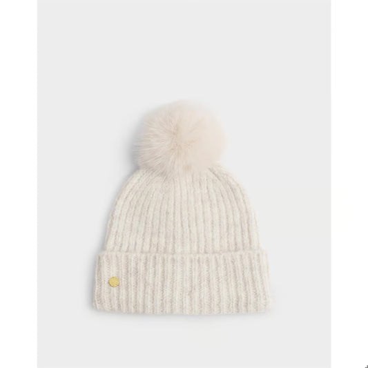 Creme Sequin Knit Hat