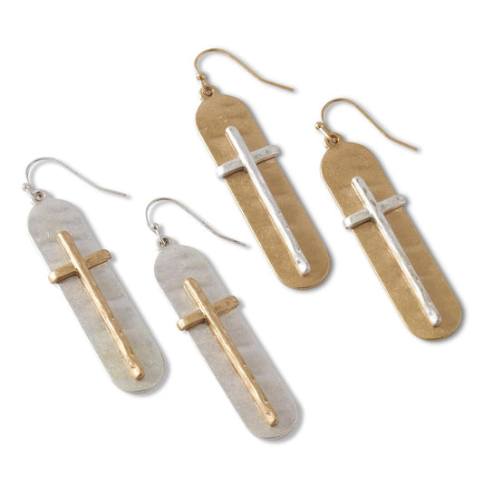 Long Cross Earrings
