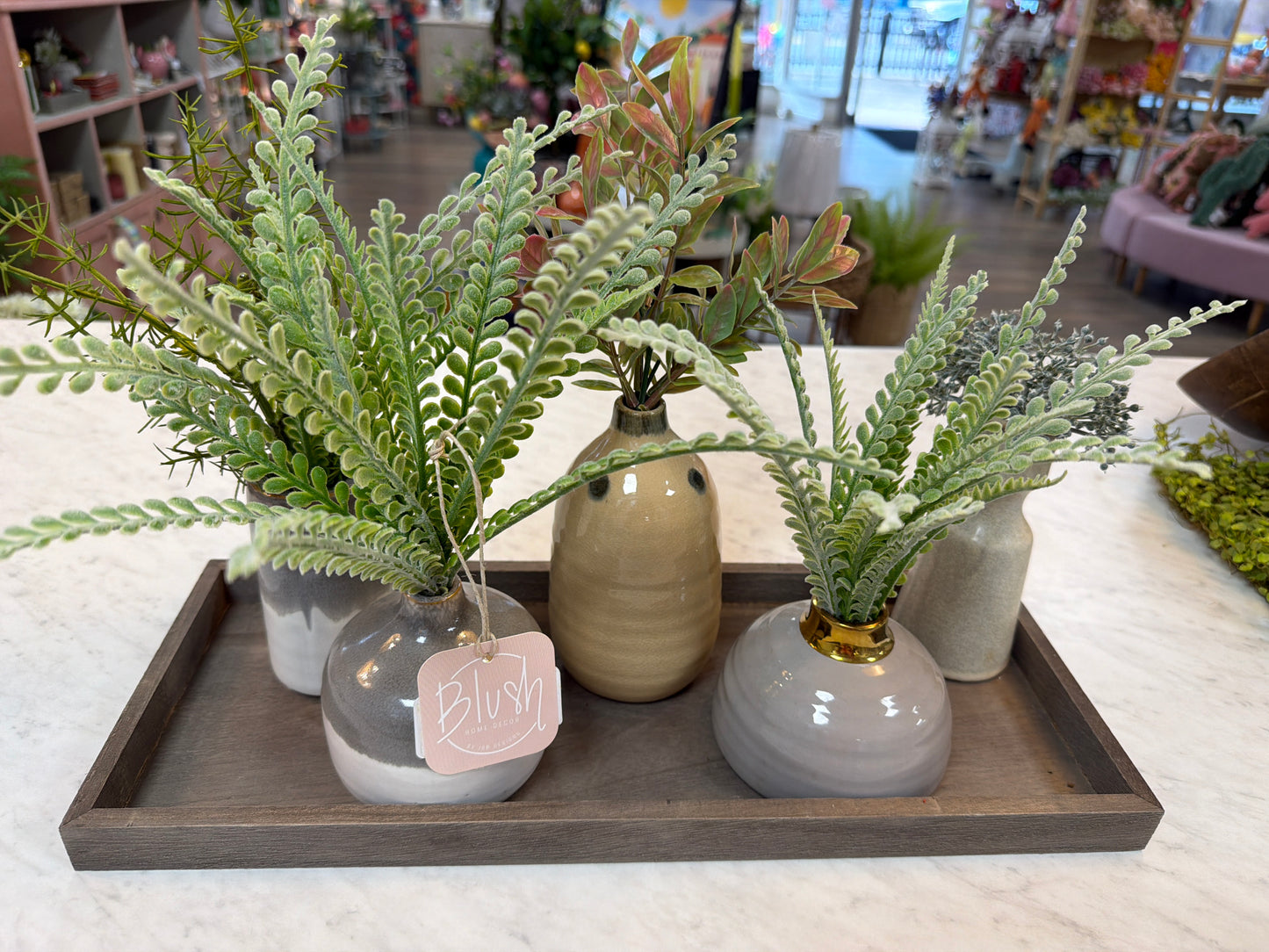 Tray with 5 Vases