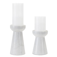 Marble Candle Holder s/2