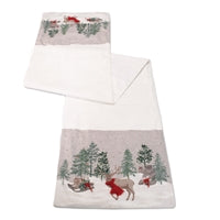 72x14 Forest Animals with Sleigh Runner