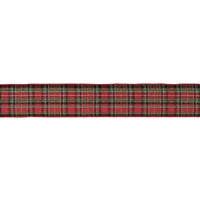 10yds of red plaid ribbon