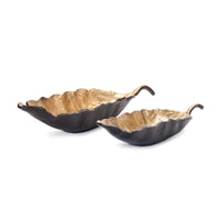 Black & Gold Leaf Platter