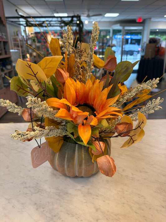 With washed Pumpkin with Floral