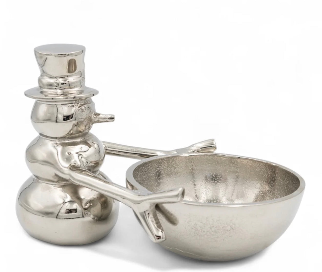 Snowman Holding Bowl