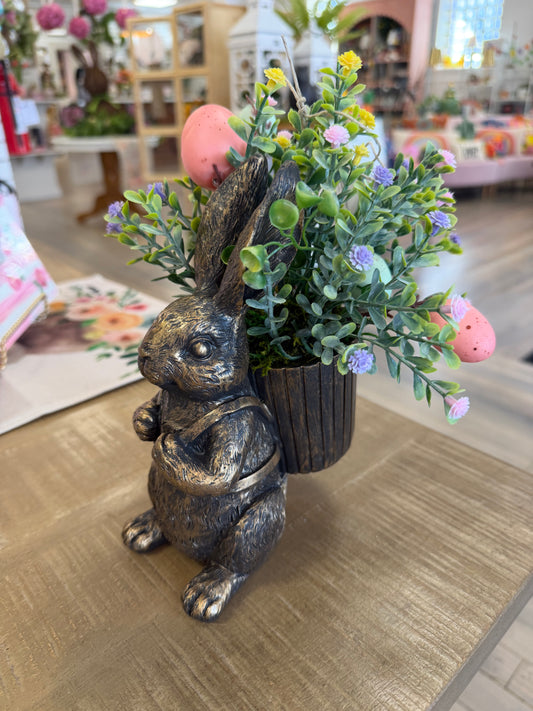 Bunny with Basket of florals
