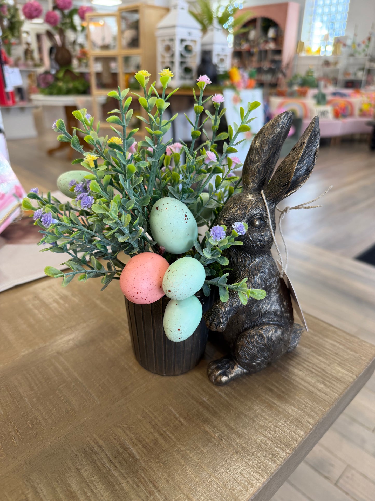 Bunny with Basket of florals