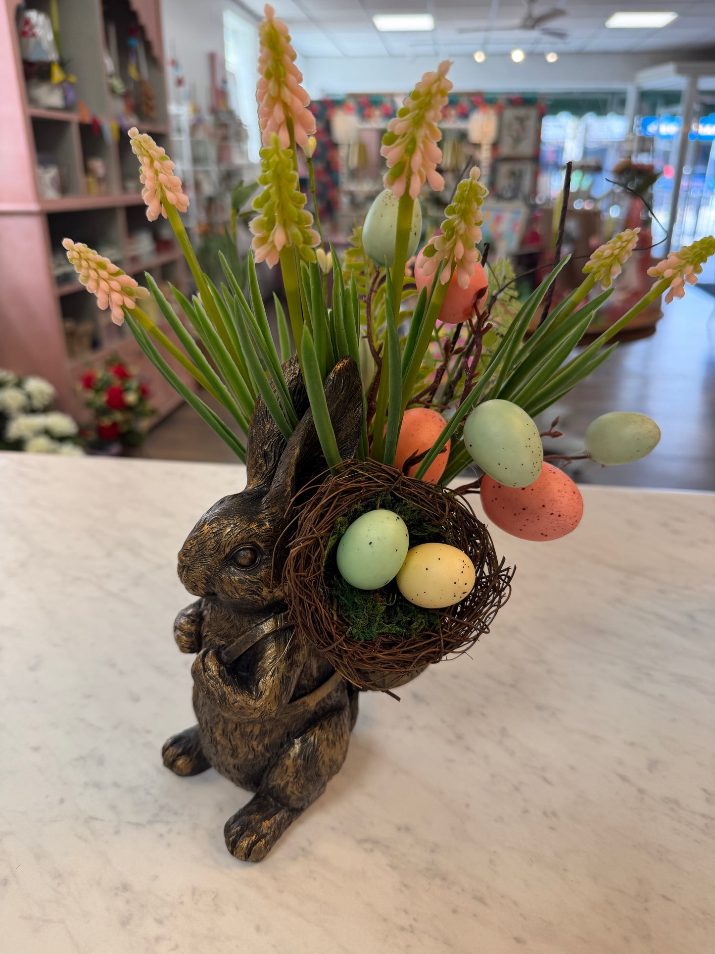 Bunny with Basket of florals