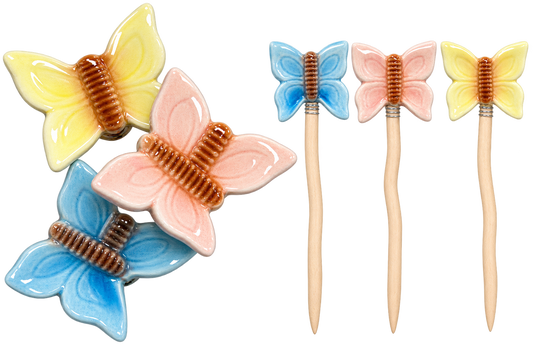 Painted Butterfly Pot Pick