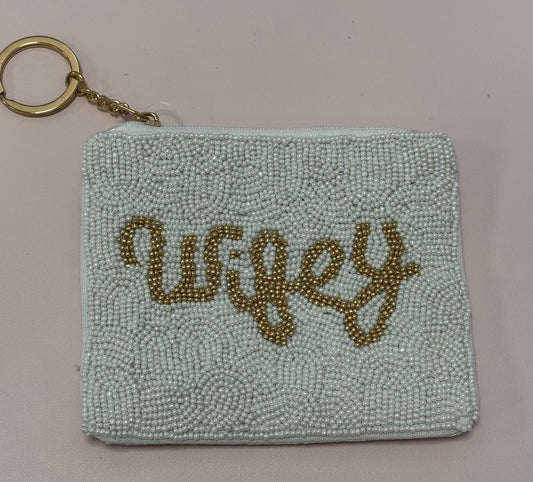 Wifey Beaded Coin Purse