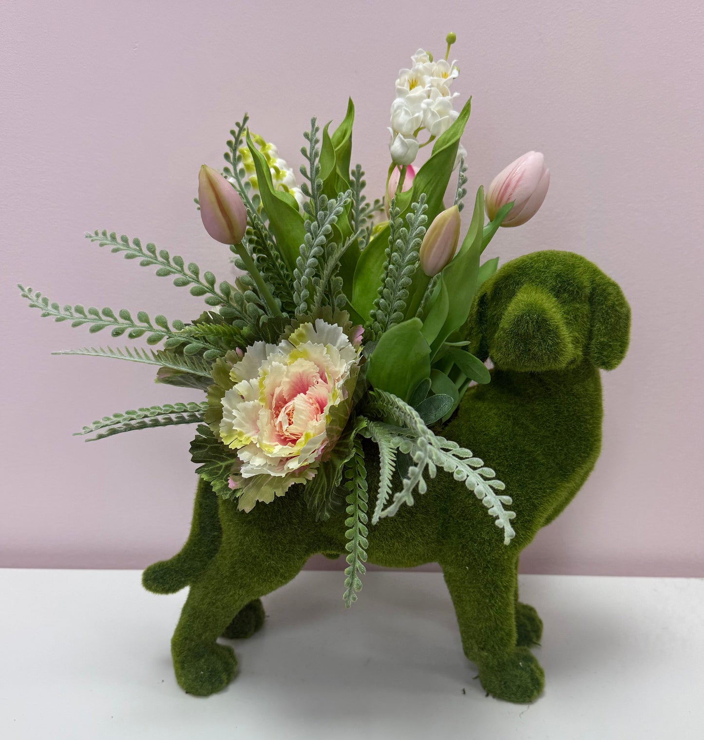 Standing Dog w/Florals