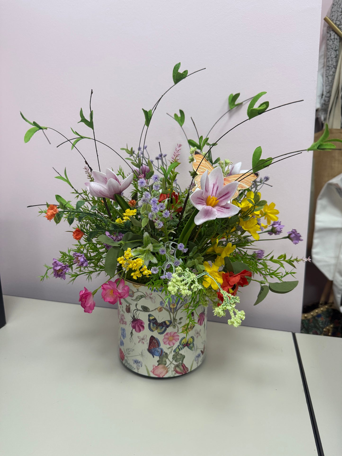 Large Botanical Flight w/Floral