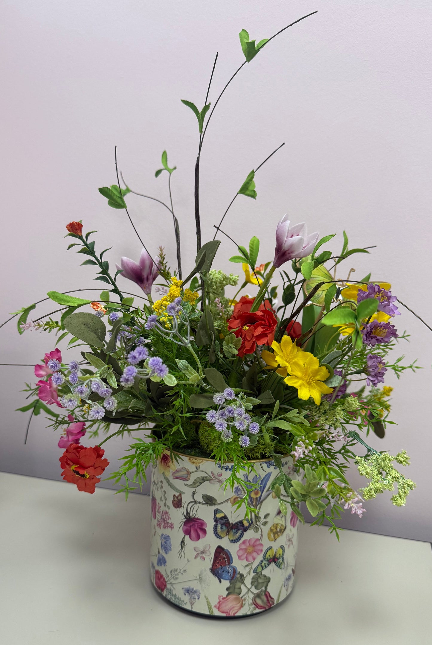 Large Butterfly Flight w/Florals