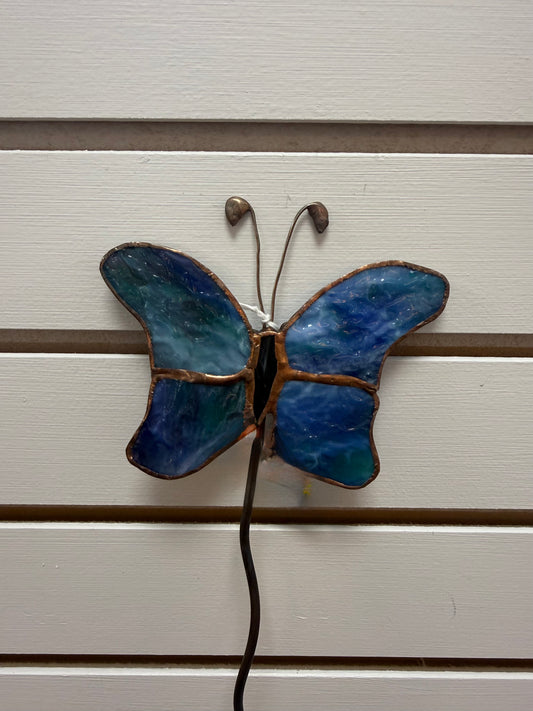 Blue Green Butterfly Stake