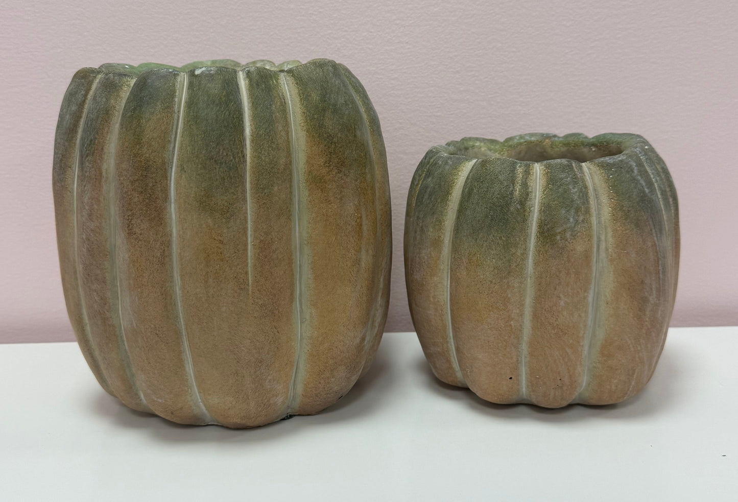 Tall Whitewashed Pumpkin