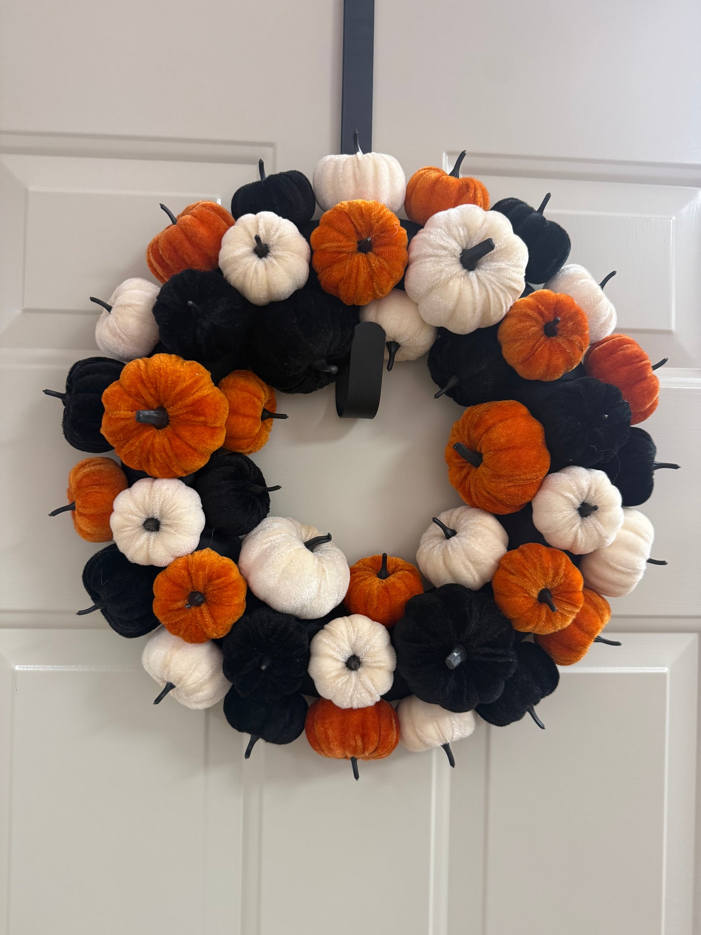 Velvet Pumpkin Wreath