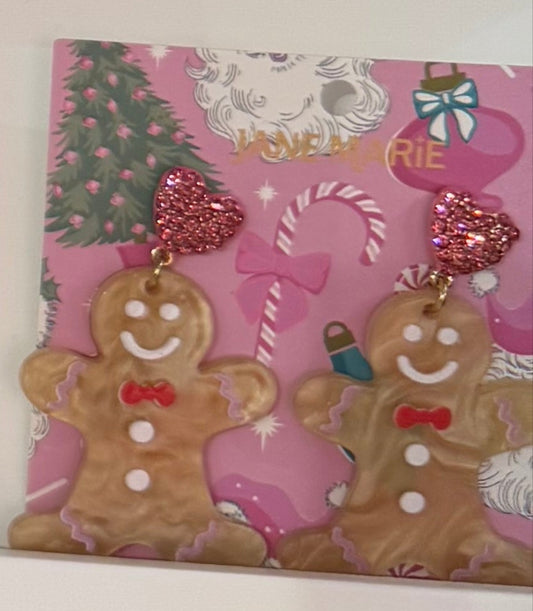 Gingerbread Man Earrings