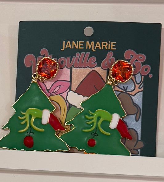Grinch Hand Earrings