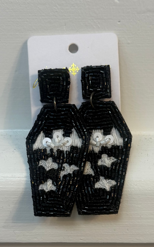 Bat Coffin Earring