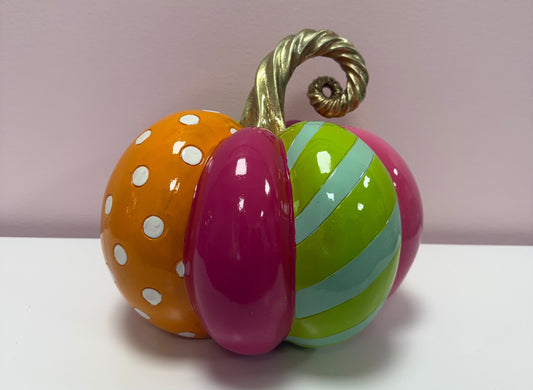 10" Striped Pumpkin