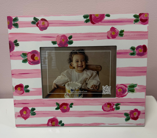 Striped Flower Frame