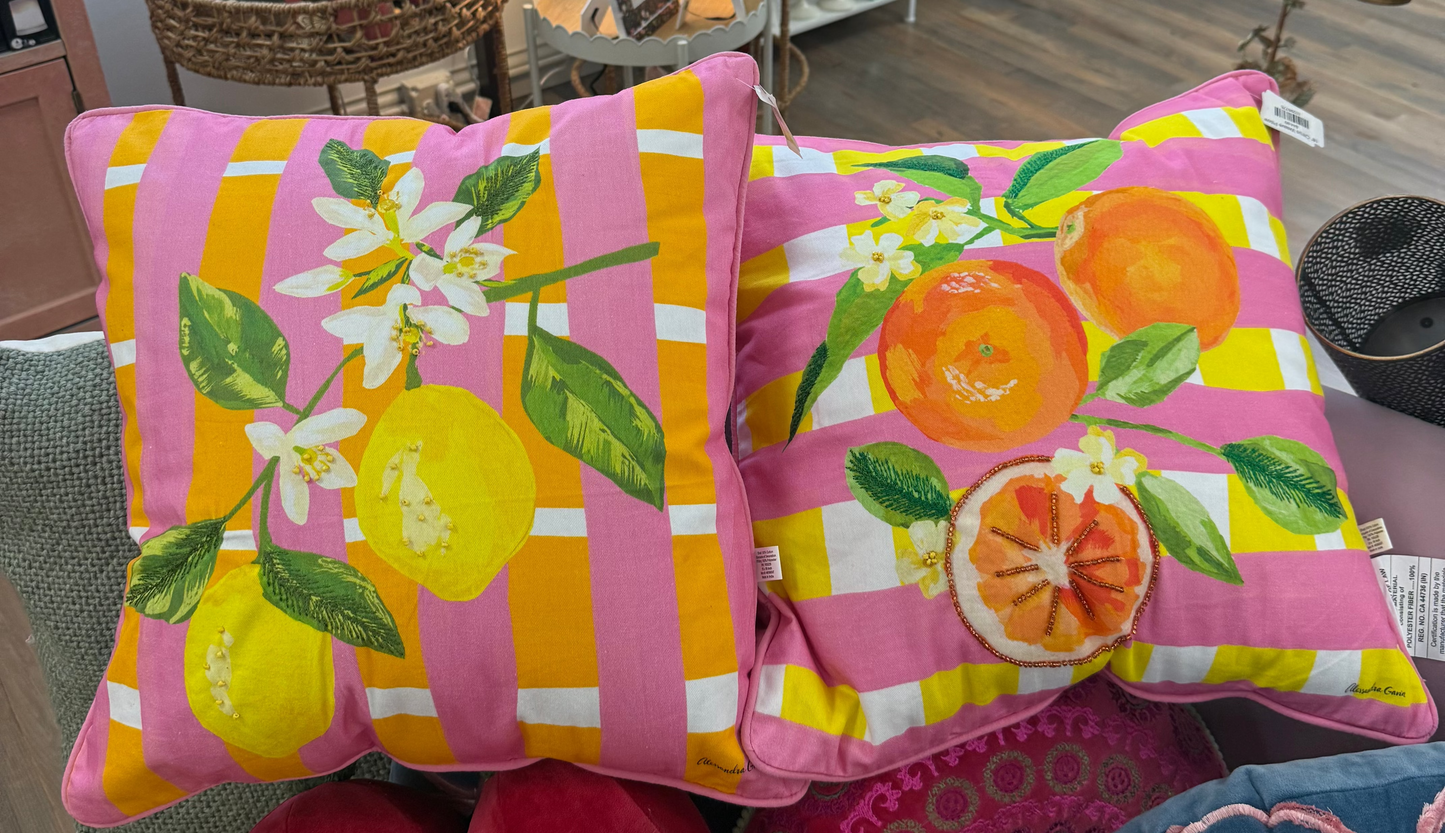 18" Citrus Weave Pillow
