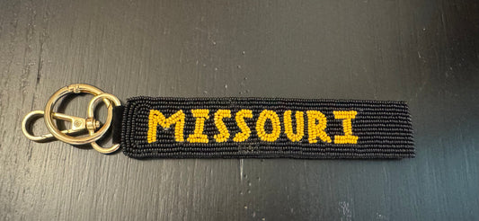 Missouri Beaded Keychain