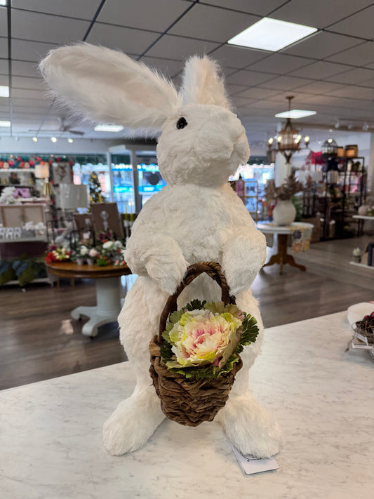 White Standing Sisal Rabbit