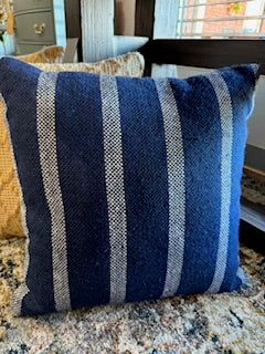 Navy Cabana Outdoor Pillow