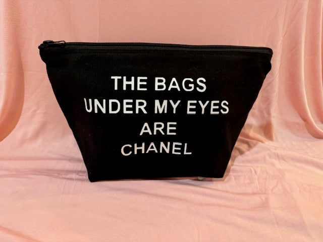 Bas Under my Eyes - Black Canvas Makeup Bag