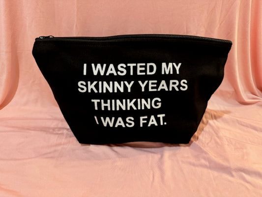 Skinny Years Black Canvas Makeup Bag