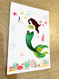 Mermaid Quilling Greeting Card