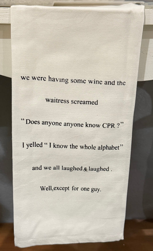 Having Some Wine Towel
