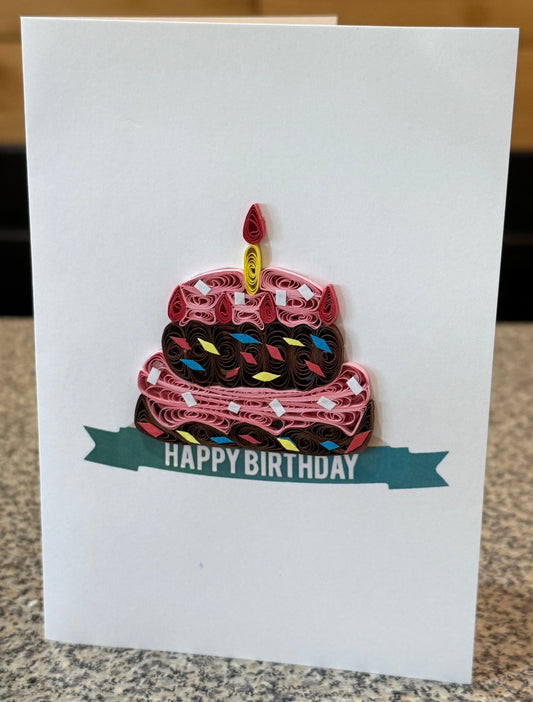 "Happy Birthday" Quilling Card