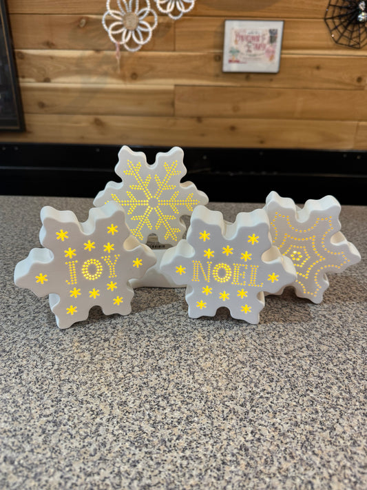 Light Up Stoneware Snowflake
