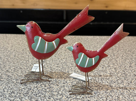 Metal Bird with Striped Wings