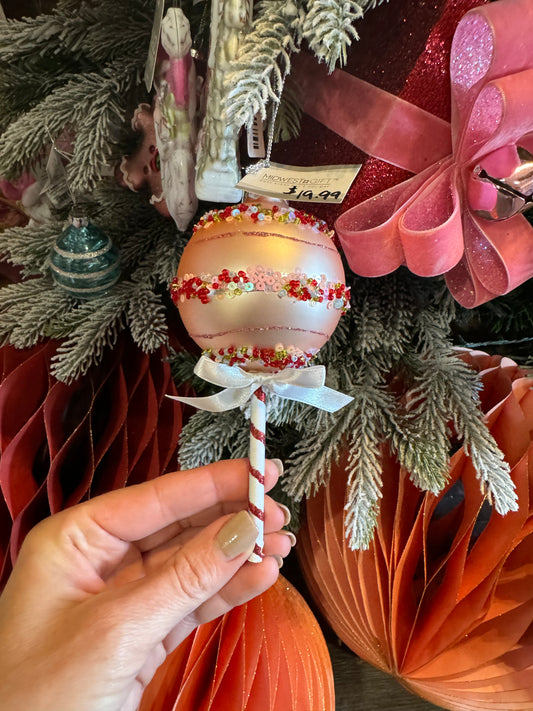 Cake Pop Ornament / Pink