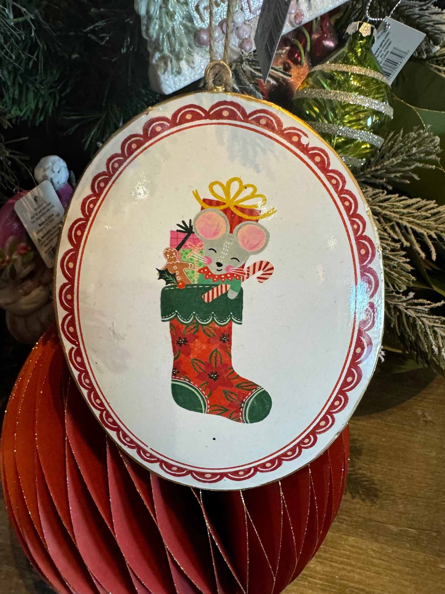 Holiday Mouse Ornament / Stocking