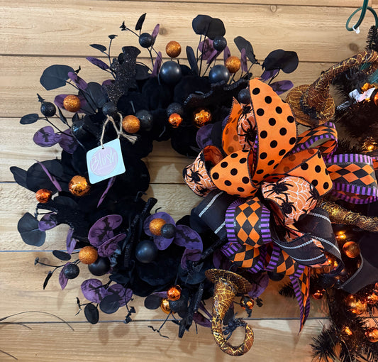 Witchy Pumpkin Wreath