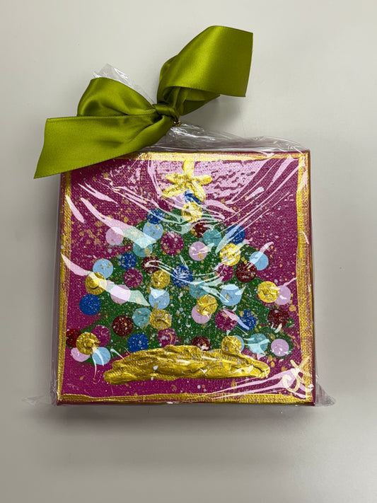 Twinkle Tree Canvas- Pink