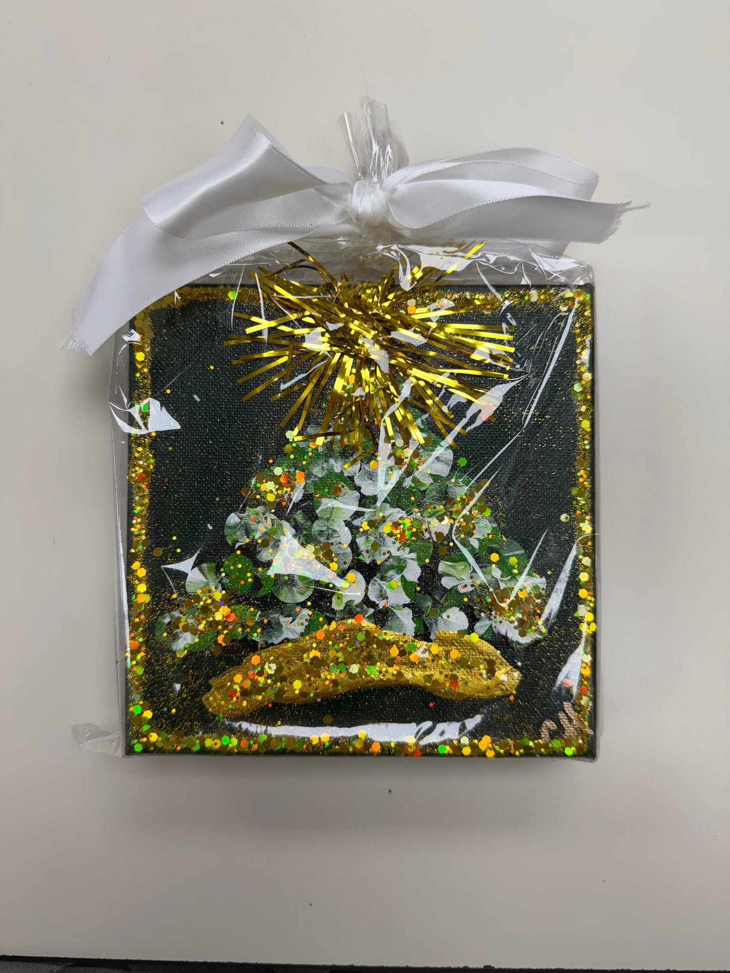 Tinsel Tree Canvas- Green
