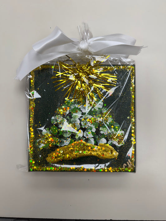 Tinsel Tree Canvas- Green